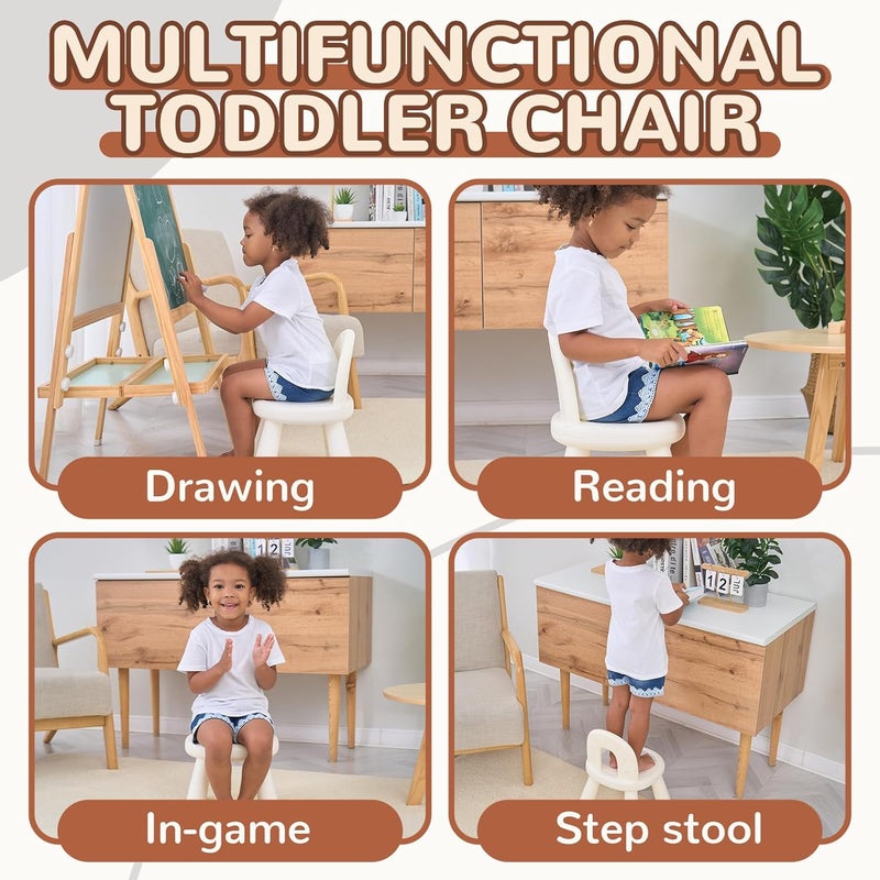 KidBloom Toddler Chair, Ergonomic Kids Chair, Durable and Sturdy Small Plastic Child Chair for Toddlers 1–3 - Image 4